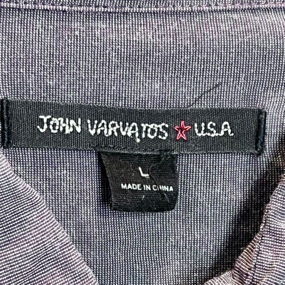 John Varvatos USA Peace Sign Western Marshall Shirt - Picture 6 of 13